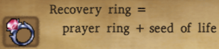 Recovery Ring Alchemy Recipe